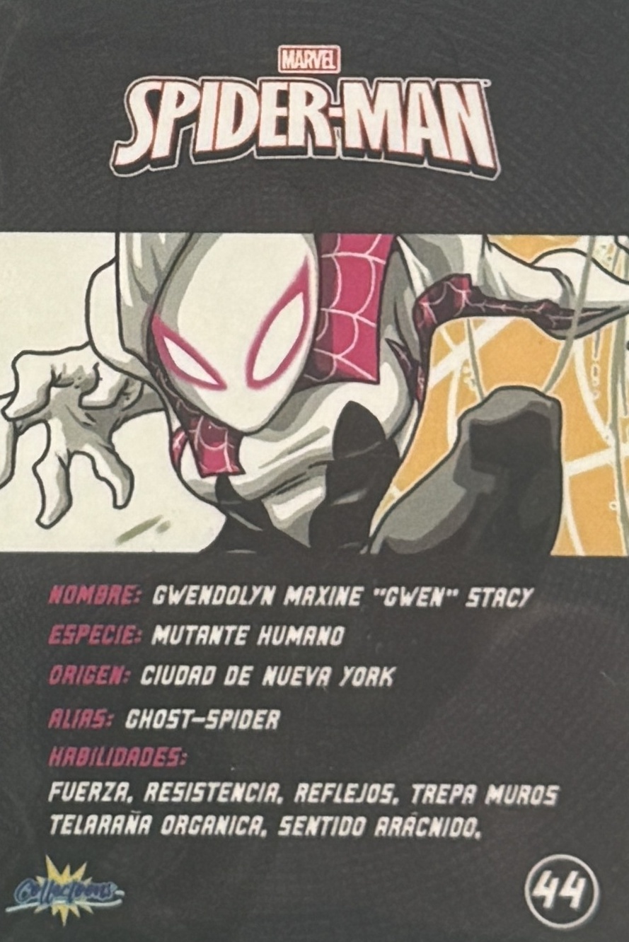 Gwendolyn Maxine "Gwen" Stacy / Ghost-Spider back card image
