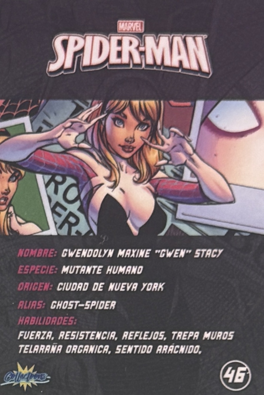 Gwendolyn Maxine "Gwen" Stacy / Ghost-Spider back card image