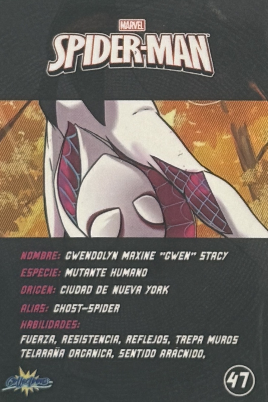 Gwendolyn Maxine "Gwen" Stacy / Ghost-Spider back card image
