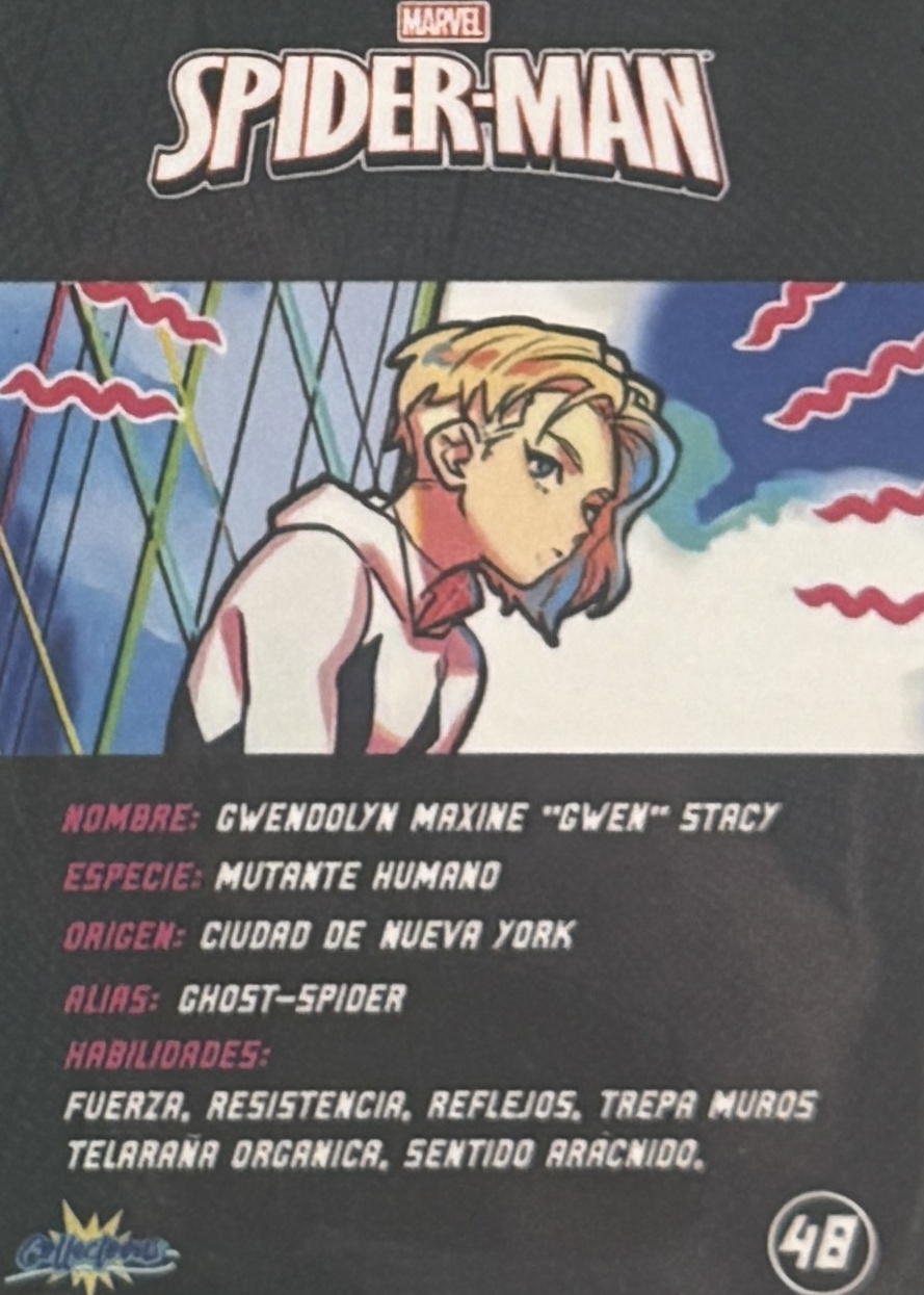 Gwendolyn Maxine "Gwen" Stacy / Ghost-Spider back card image