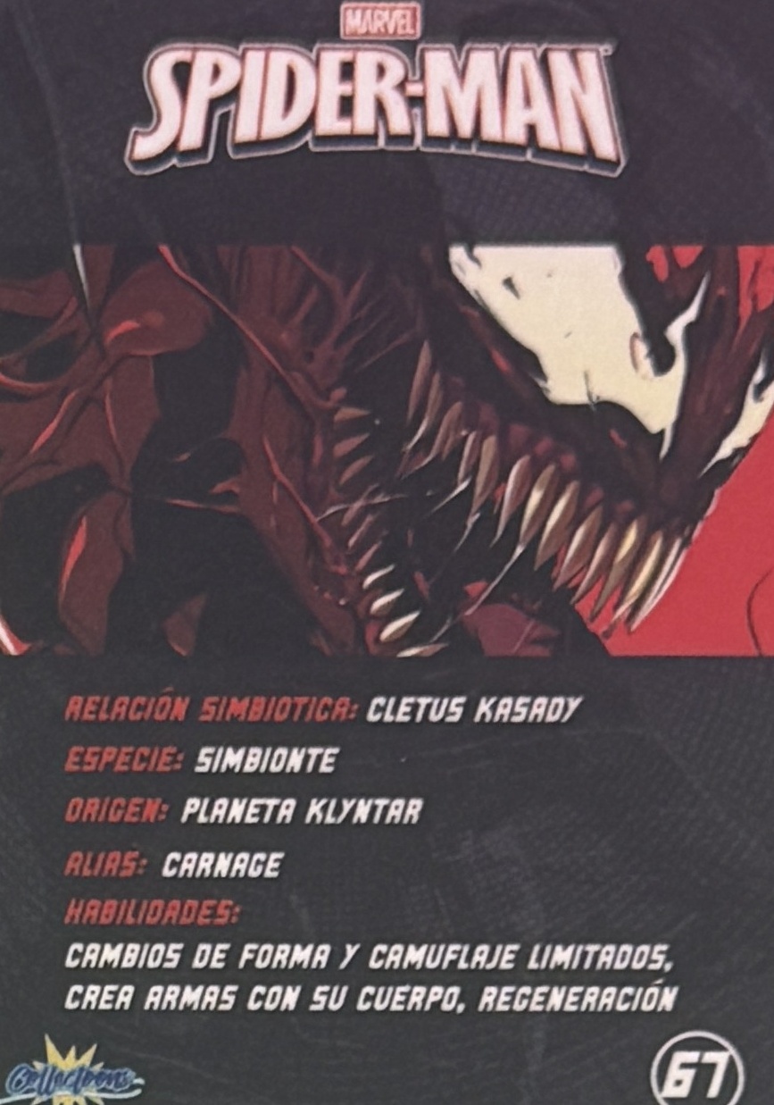 Cletus Kasady / Carnage back card image