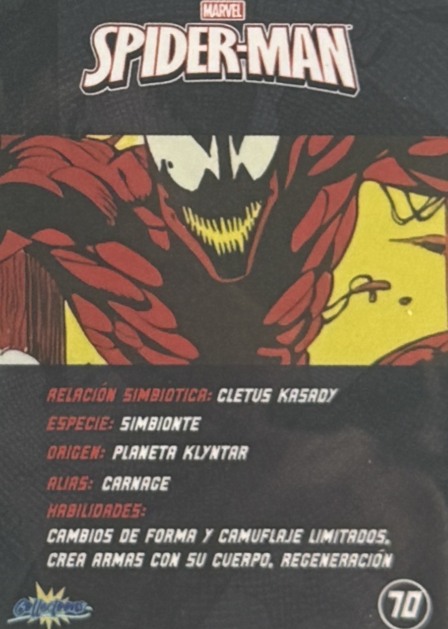 Cletus Kasady / Carnage back card image