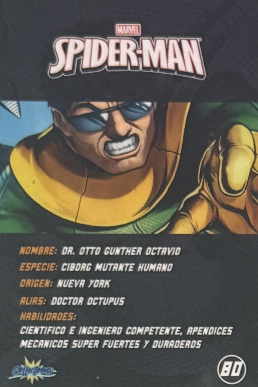 Dr. Otto Gunther Octavio / Doctor Octopus back card image