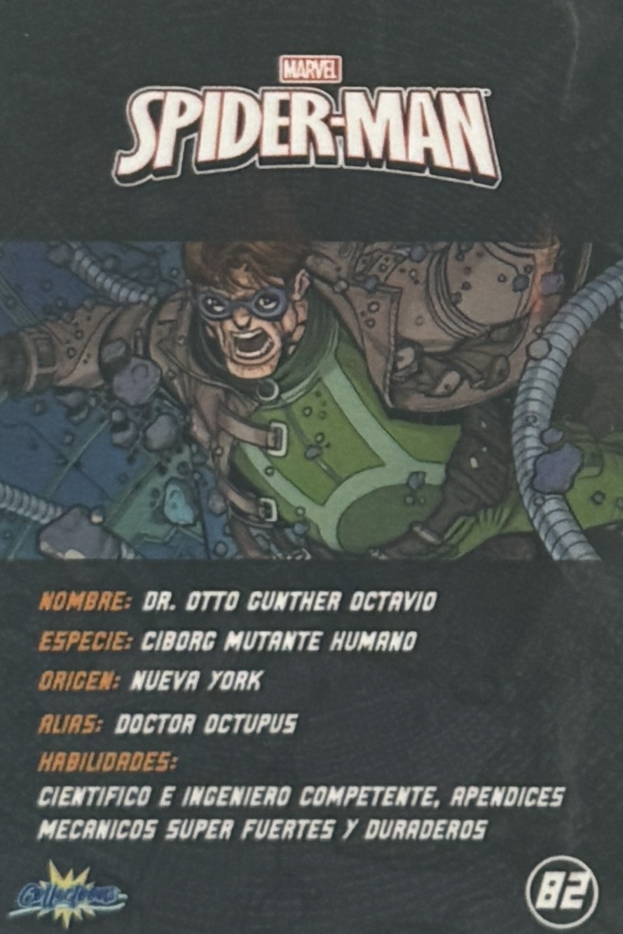 Dr. Otto Gunther Octavio / Doctor Octopus back card image