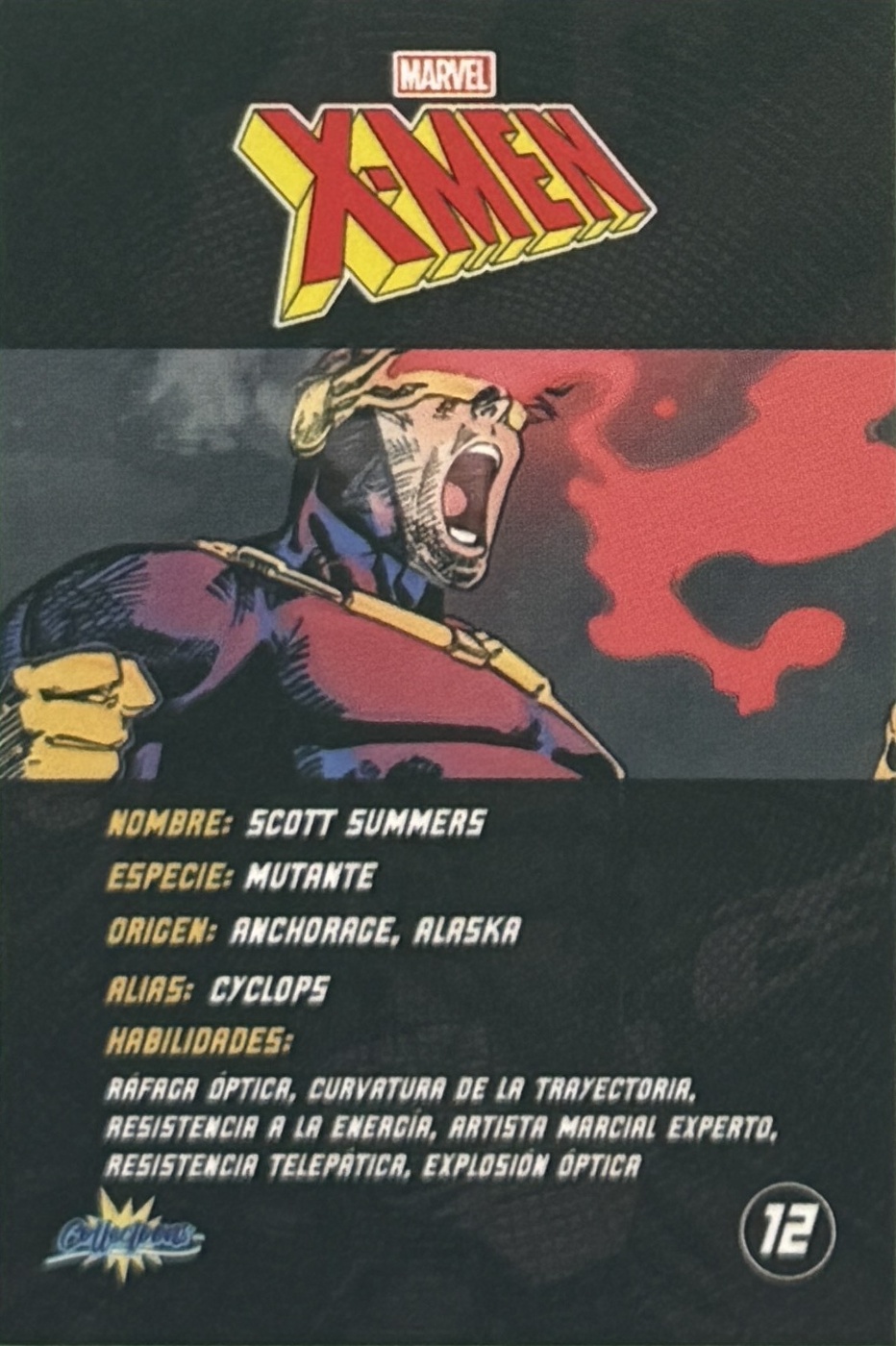 Scott Summers / Cyclops back artwork
