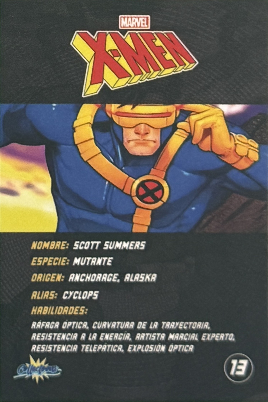 Scott Summers / Cyclops back artwork