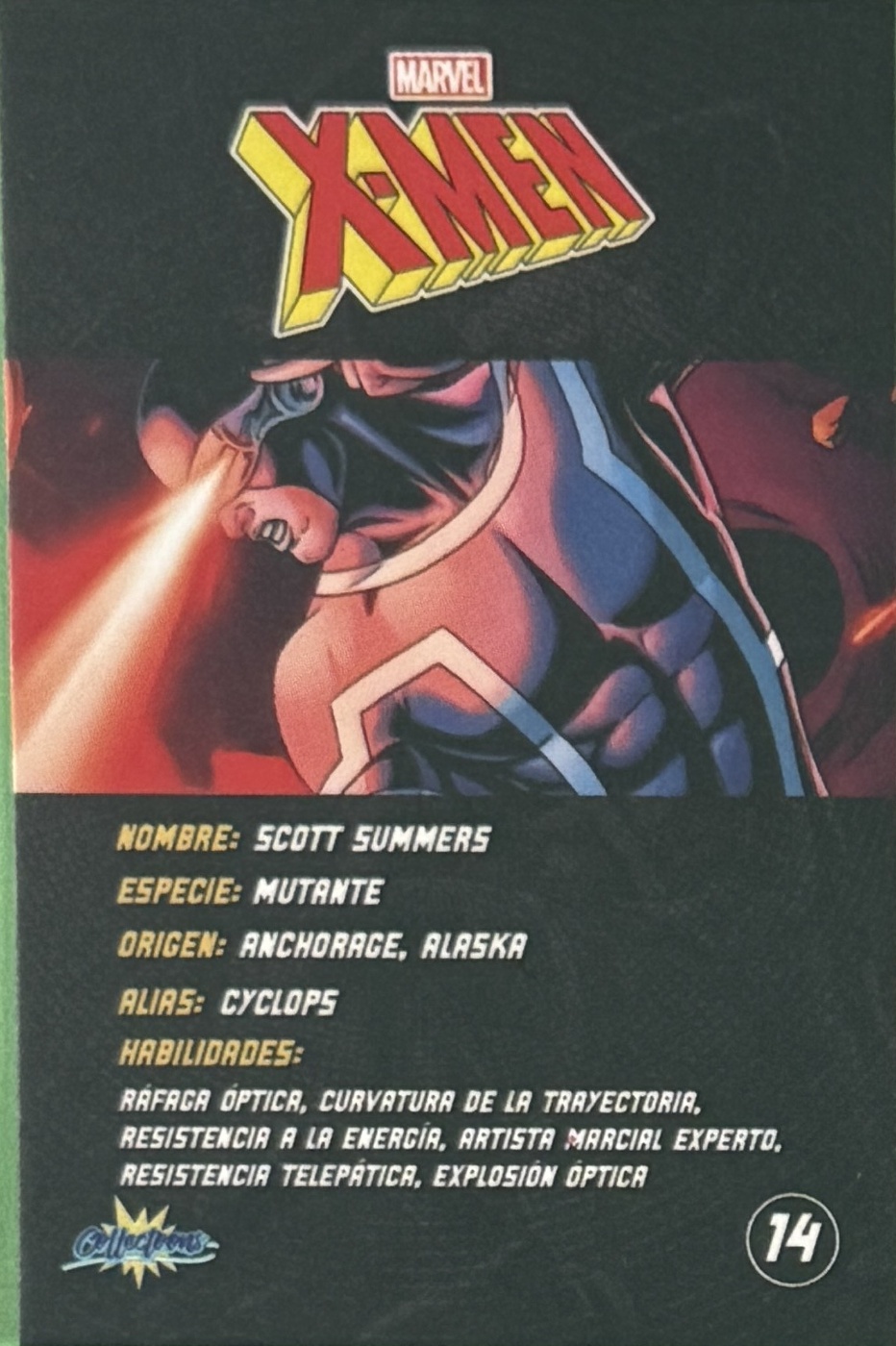 Scott Summers / Cyclops back artwork