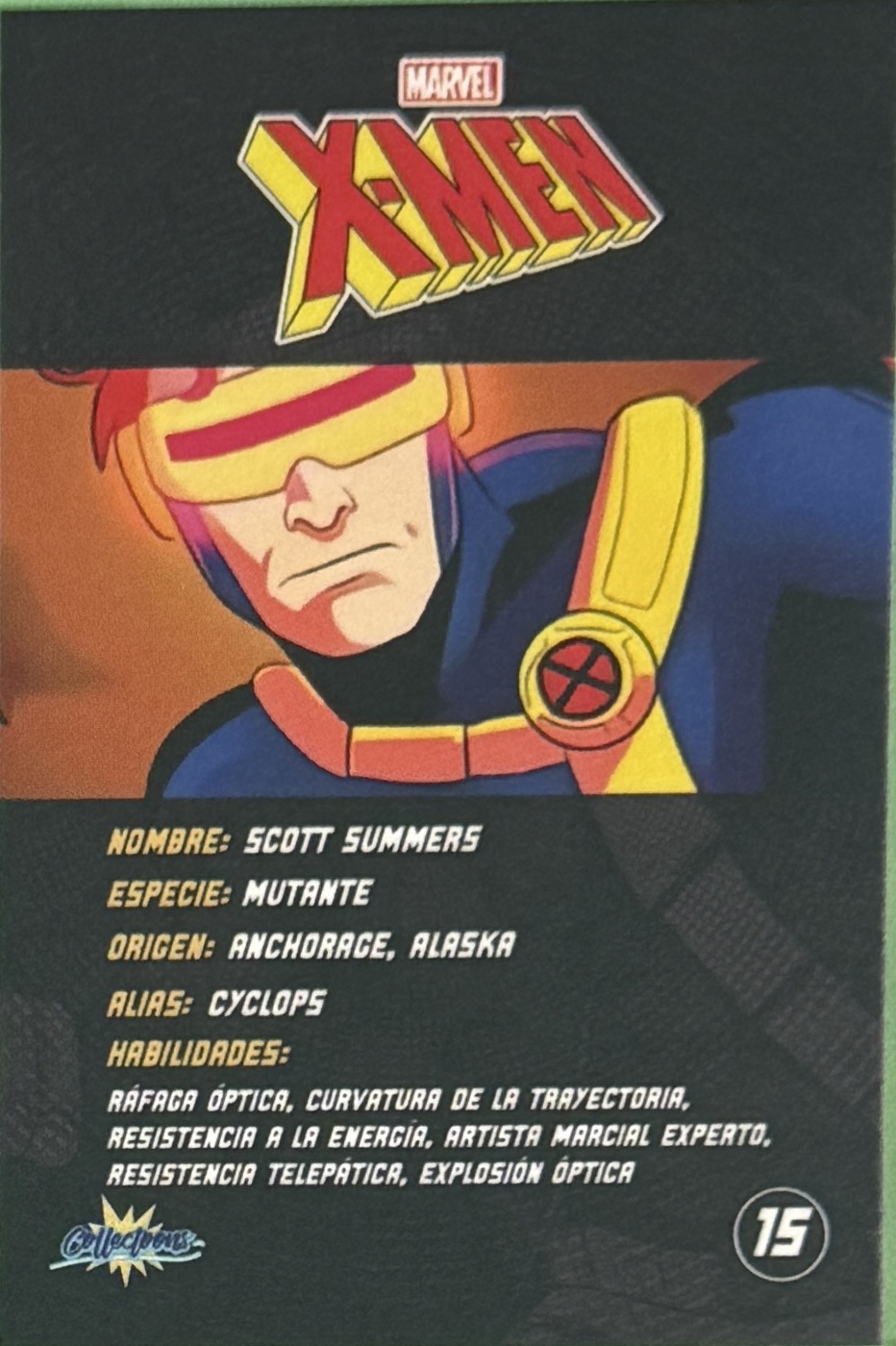Scott Summers / Cyclops back artwork