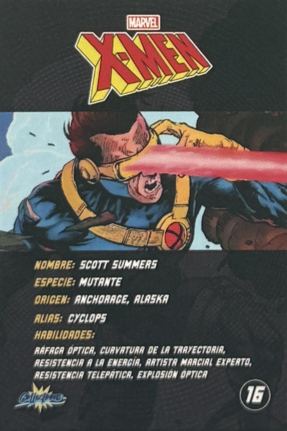 Scott Summers / Cyclops back artwork