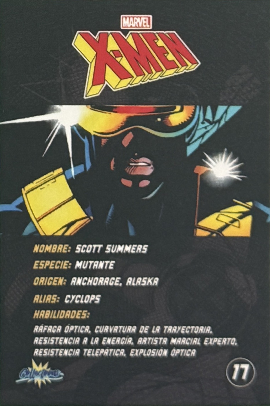Scott Summers / Cyclops back artwork