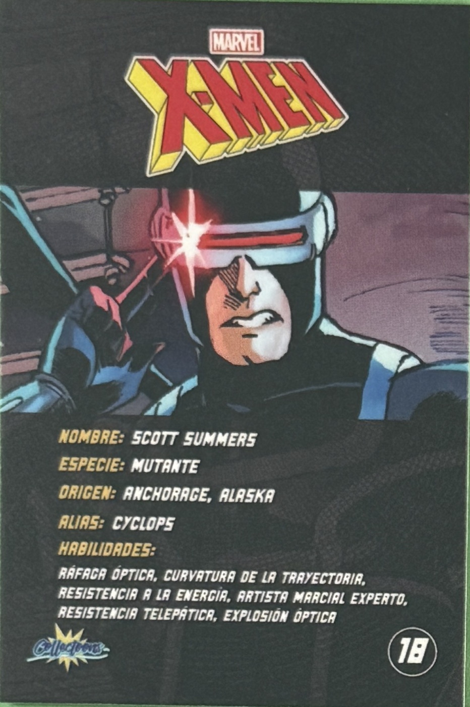 Scott Summers / Cyclops back artwork