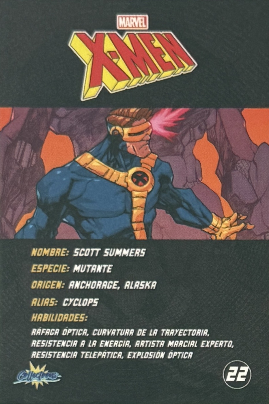 Scott Summers / Cyclops back artwork