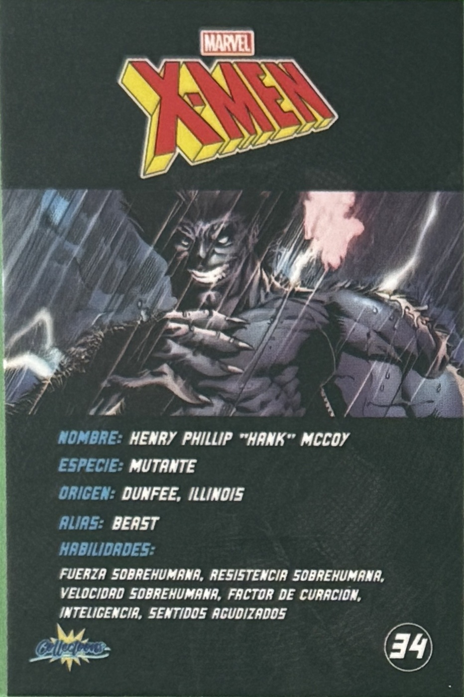 Henry Philip "Hank" McCoy / Beast back artwork