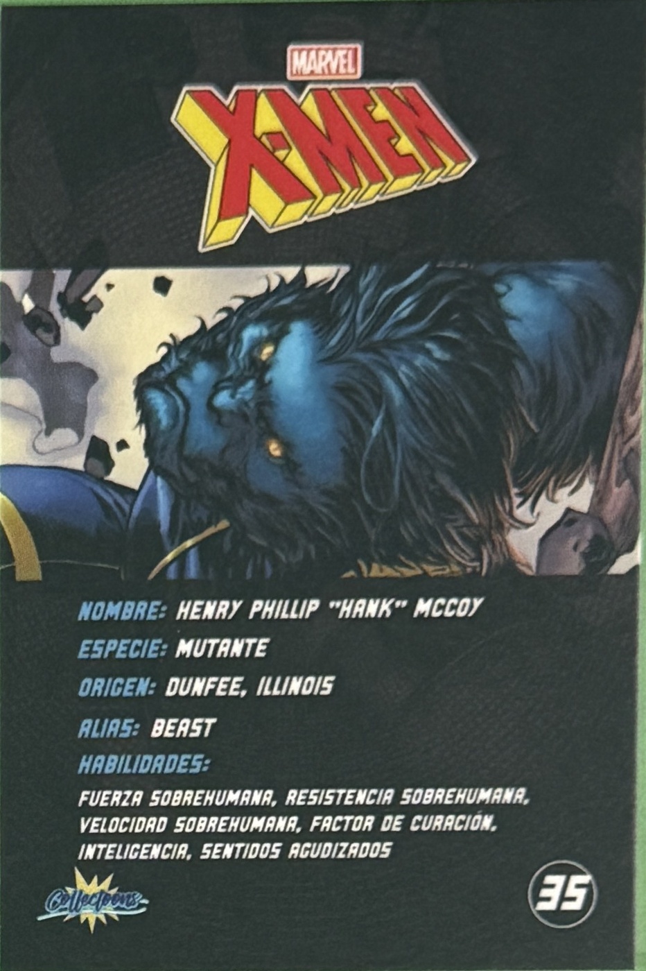 Henry Philip "Hank" McCoy / Beast back artwork