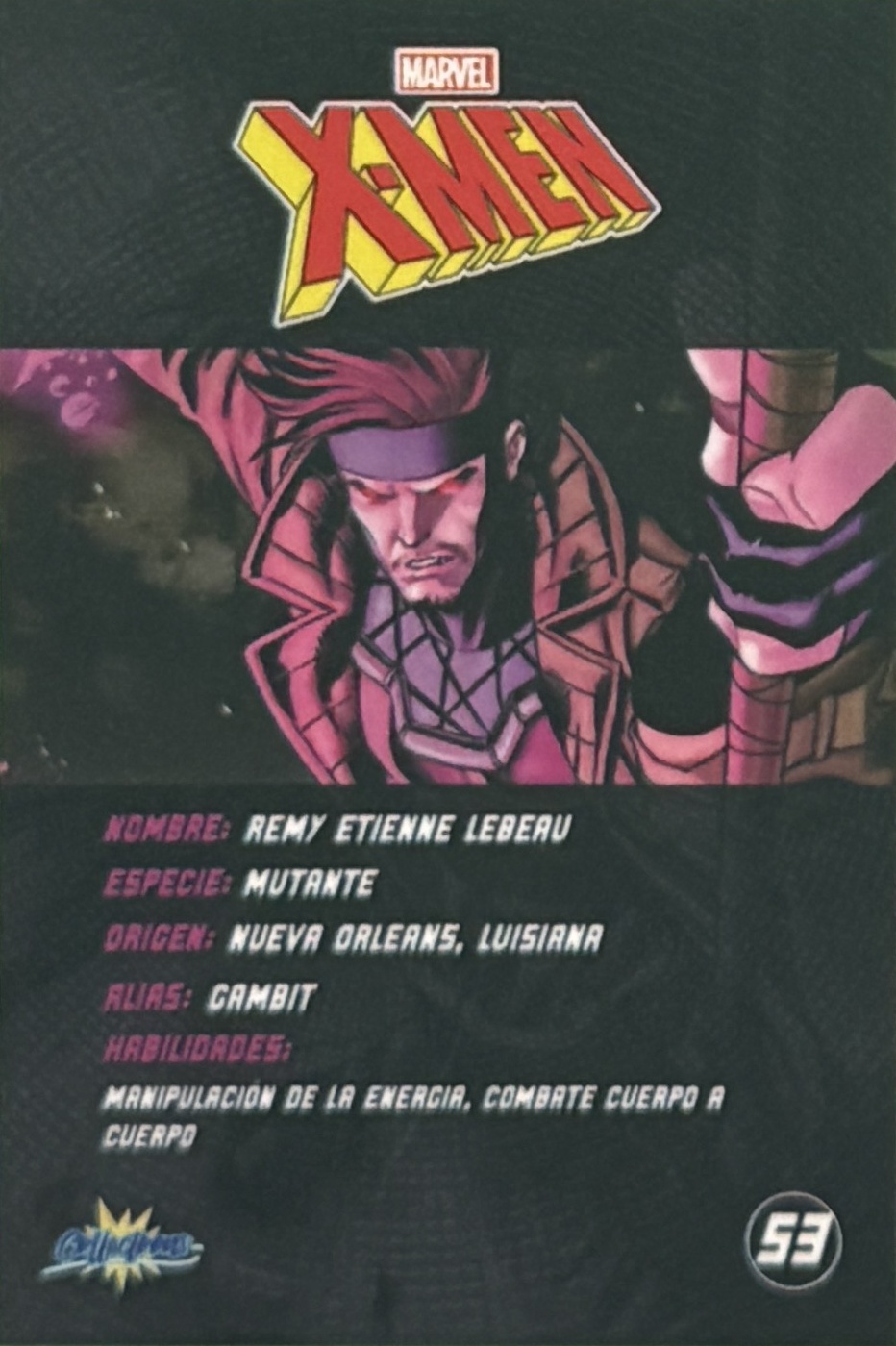 Remy Etienne LeBeau / Gambit back card image