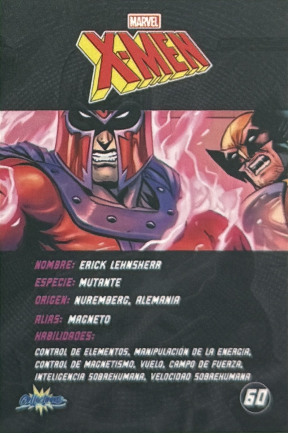Erik Lehnsherr / Magneto back card image