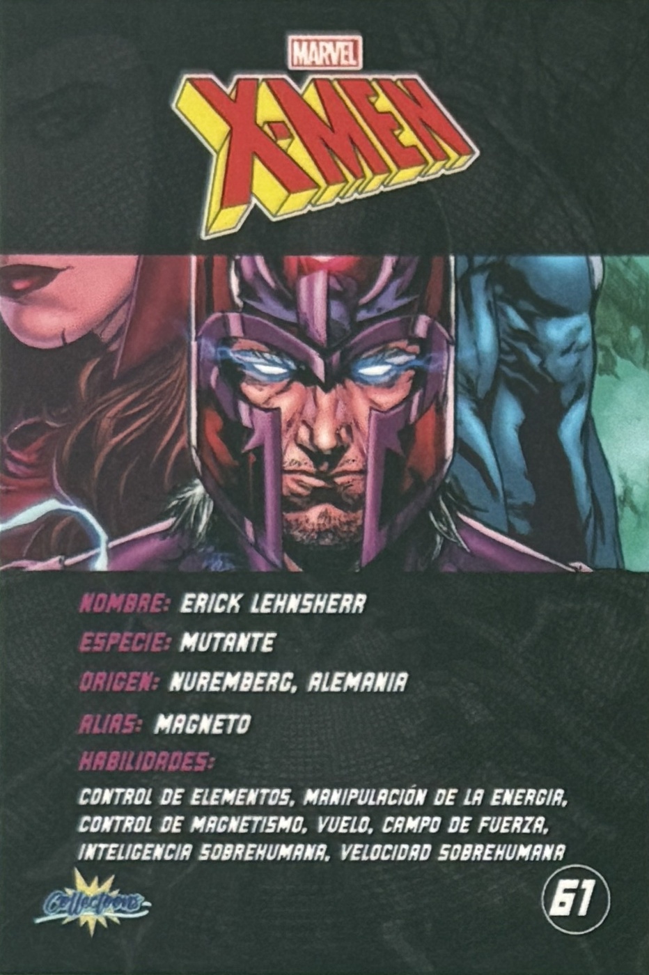 Erik Lehnsherr / Magneto back card image
