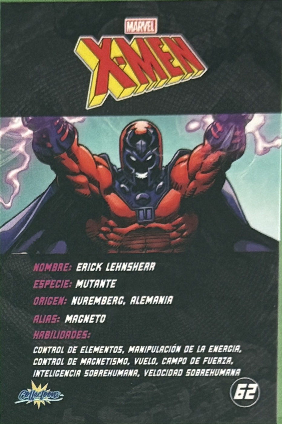 Erik Lehnsherr / Magneto back card image