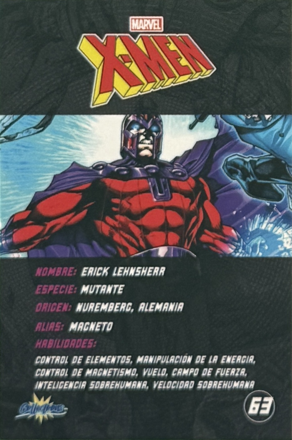 Erik Lehnsherr / Magneto back card image