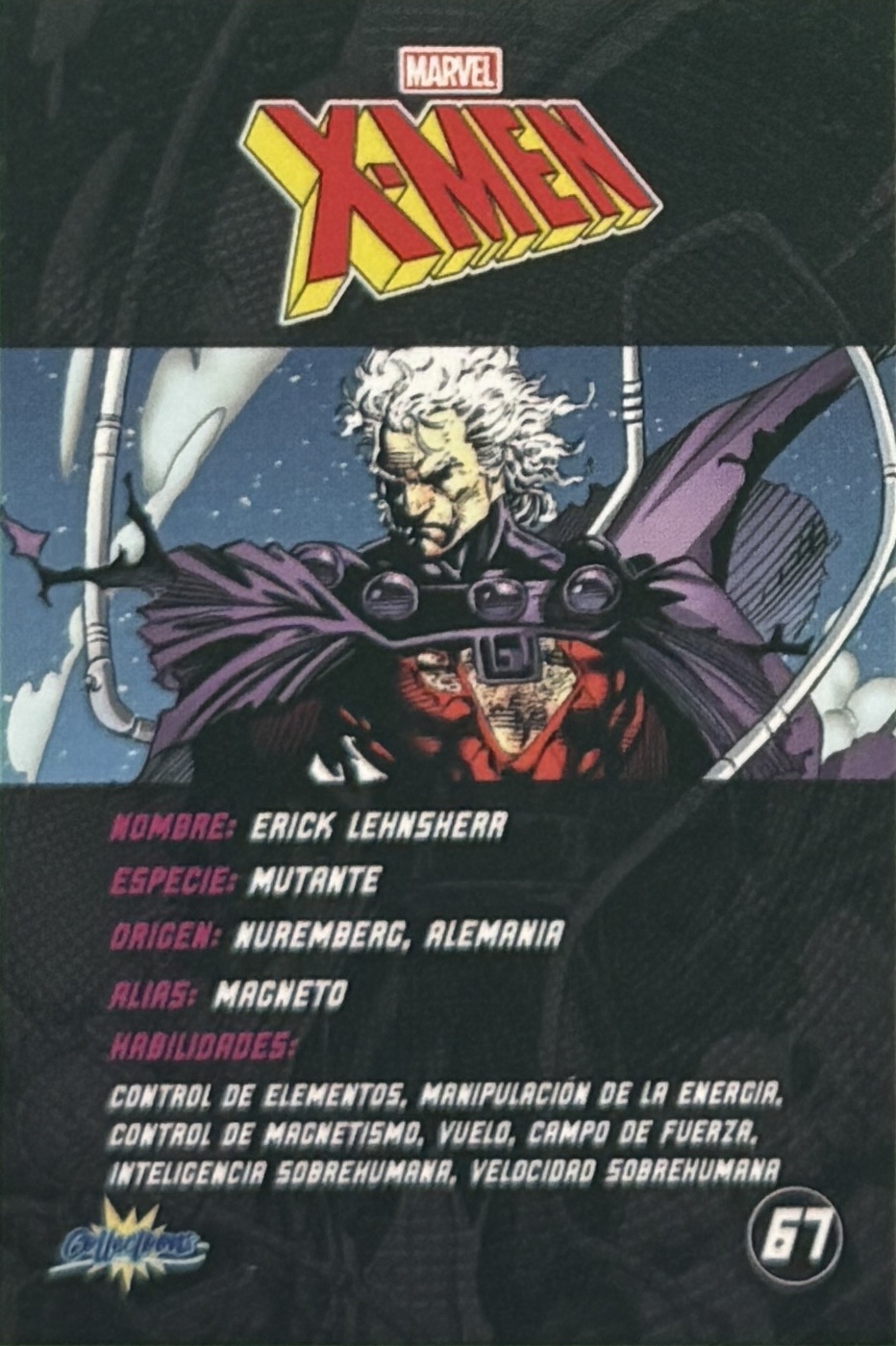 Erik Lehnsherr / Magneto back card image