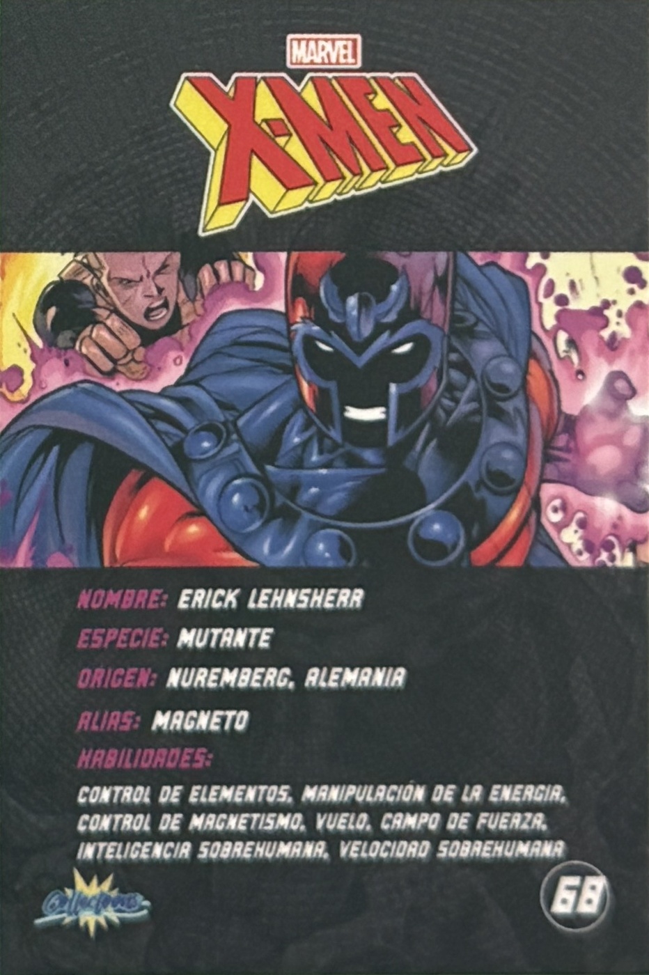 Erik Lehnsherr / Magneto back card image