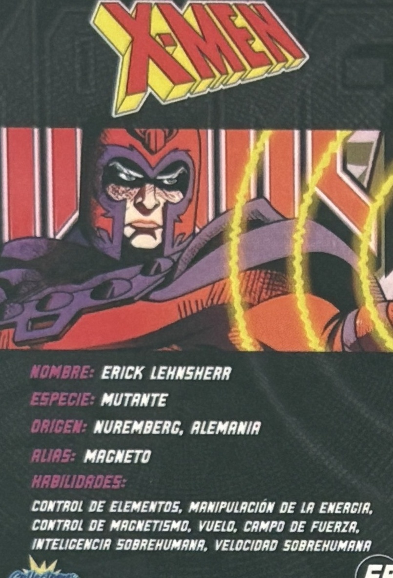 Erik Lehnsherr / Magneto back card image