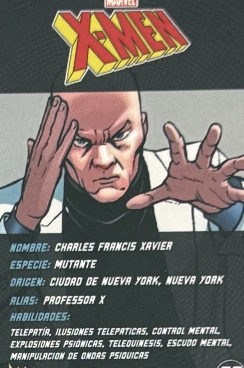 Charles Francis Xavier / Professor X back card image