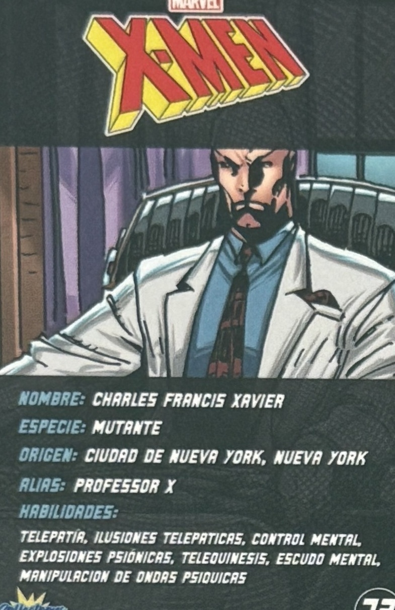 Charles Francis Xavier / Professor X back card image