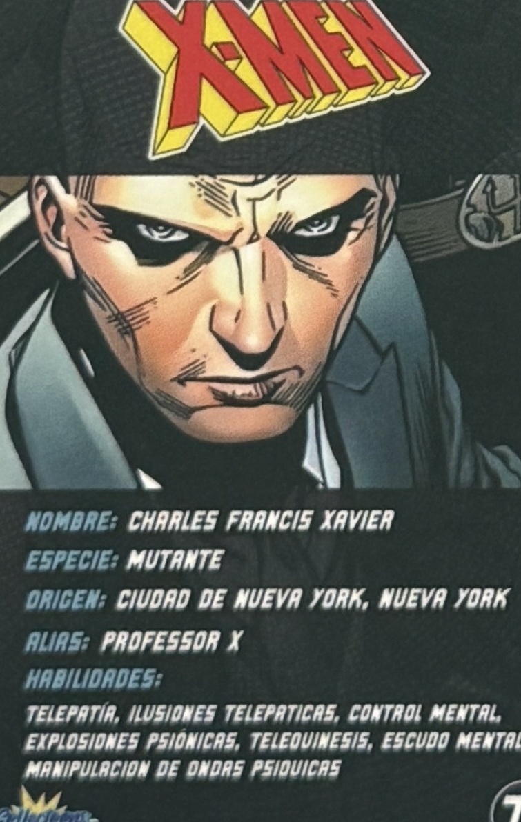 Charles Francis Xavier / Professor X back card image