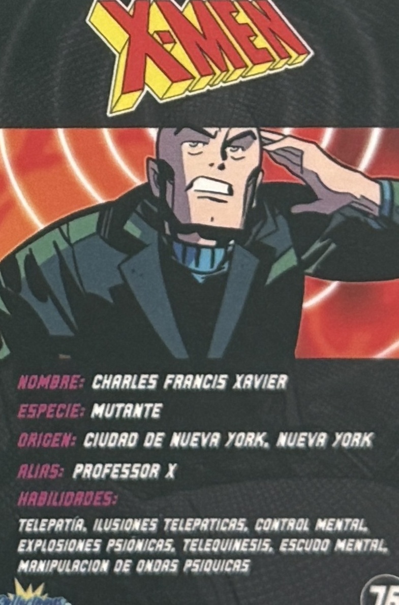 Charles Francis Xavier / Professor X back card image