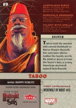 Taboo back card image
