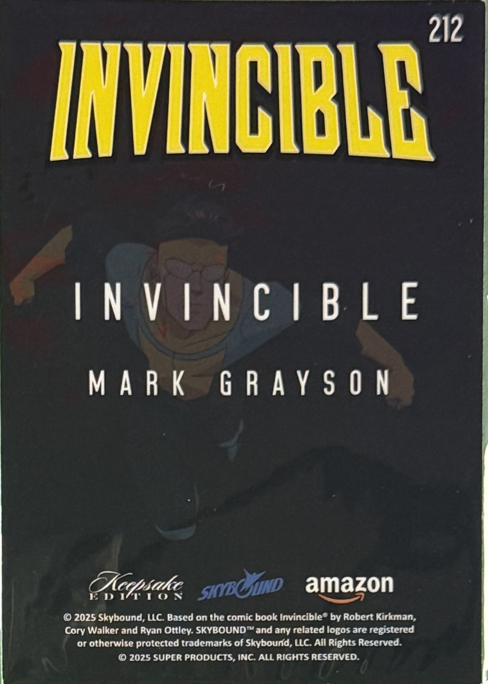 Invincible/Mark Grayson back card image