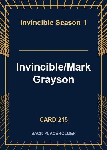 Invincible/Mark Grayson back card image