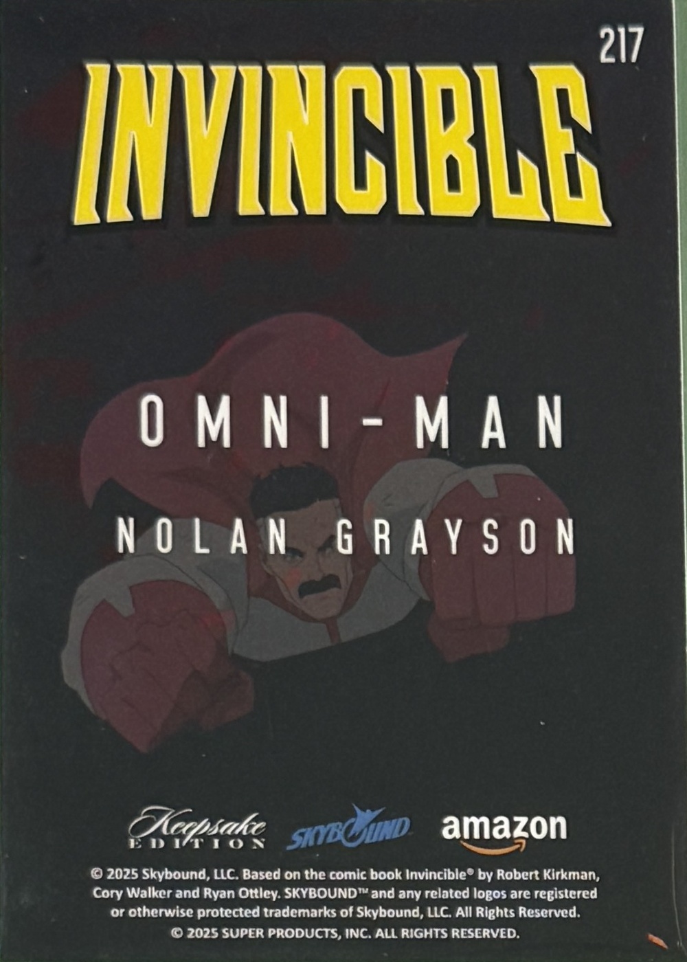Omni-Man/Nolan Grayson back card image
