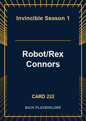 Robot/Rex Connors back card image