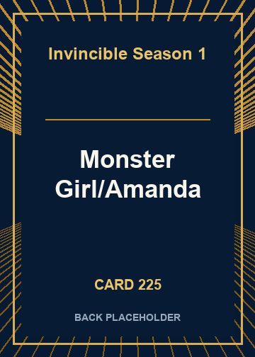 Monster Girl/Amanda back card image