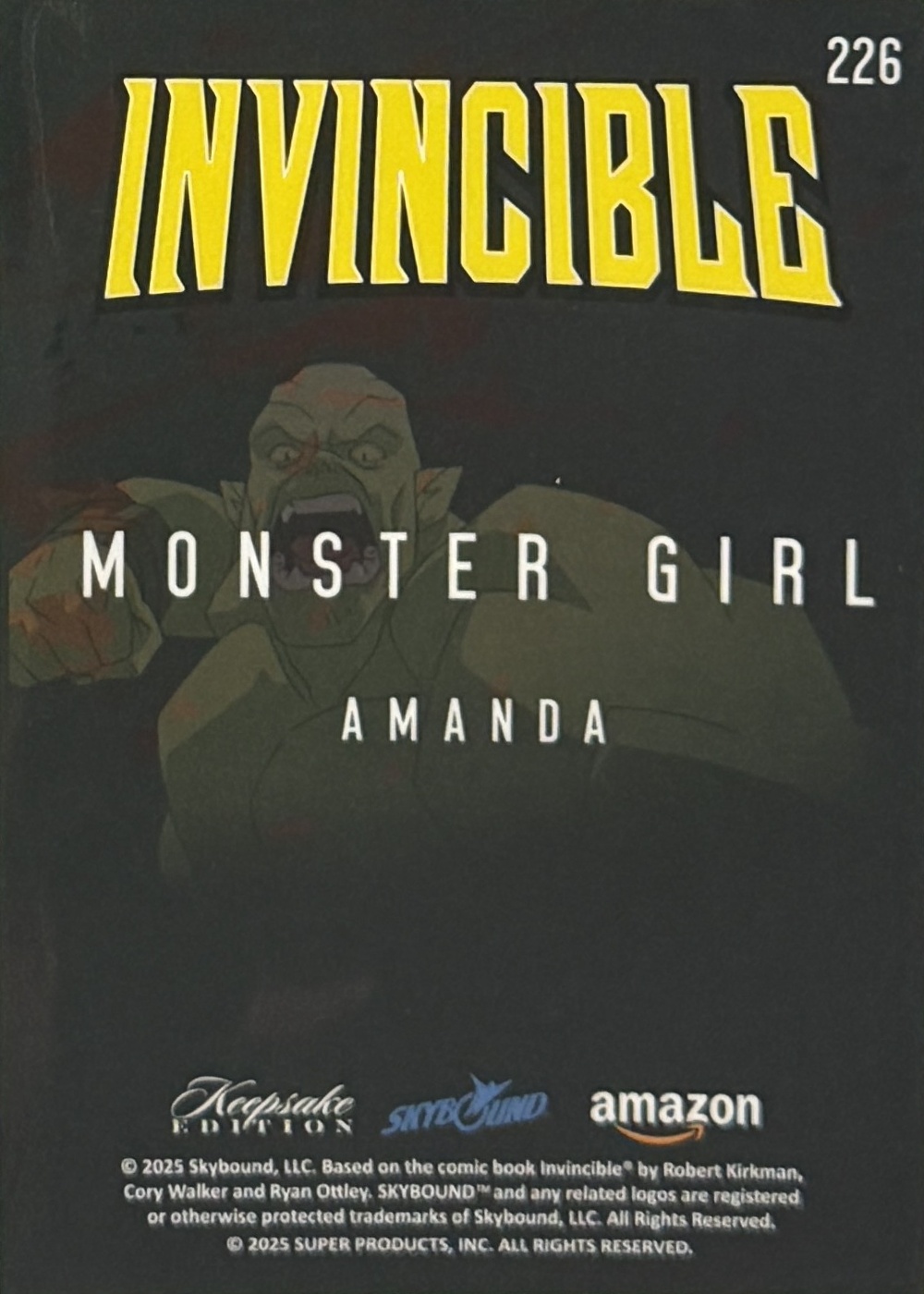 Monster Girl/Amanda back card image