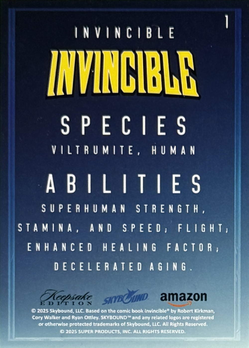 Invincible back artwork