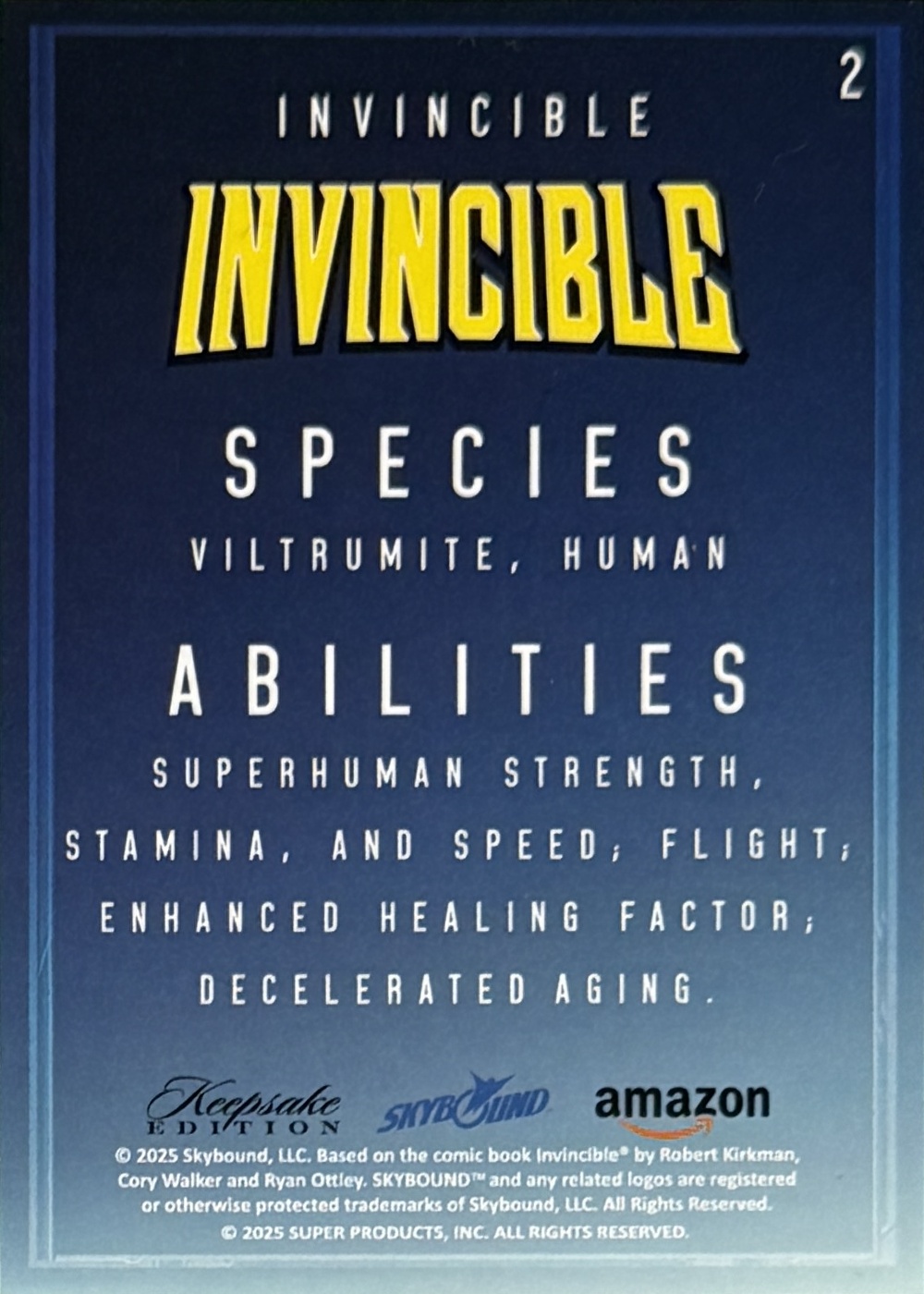 Invincible back artwork