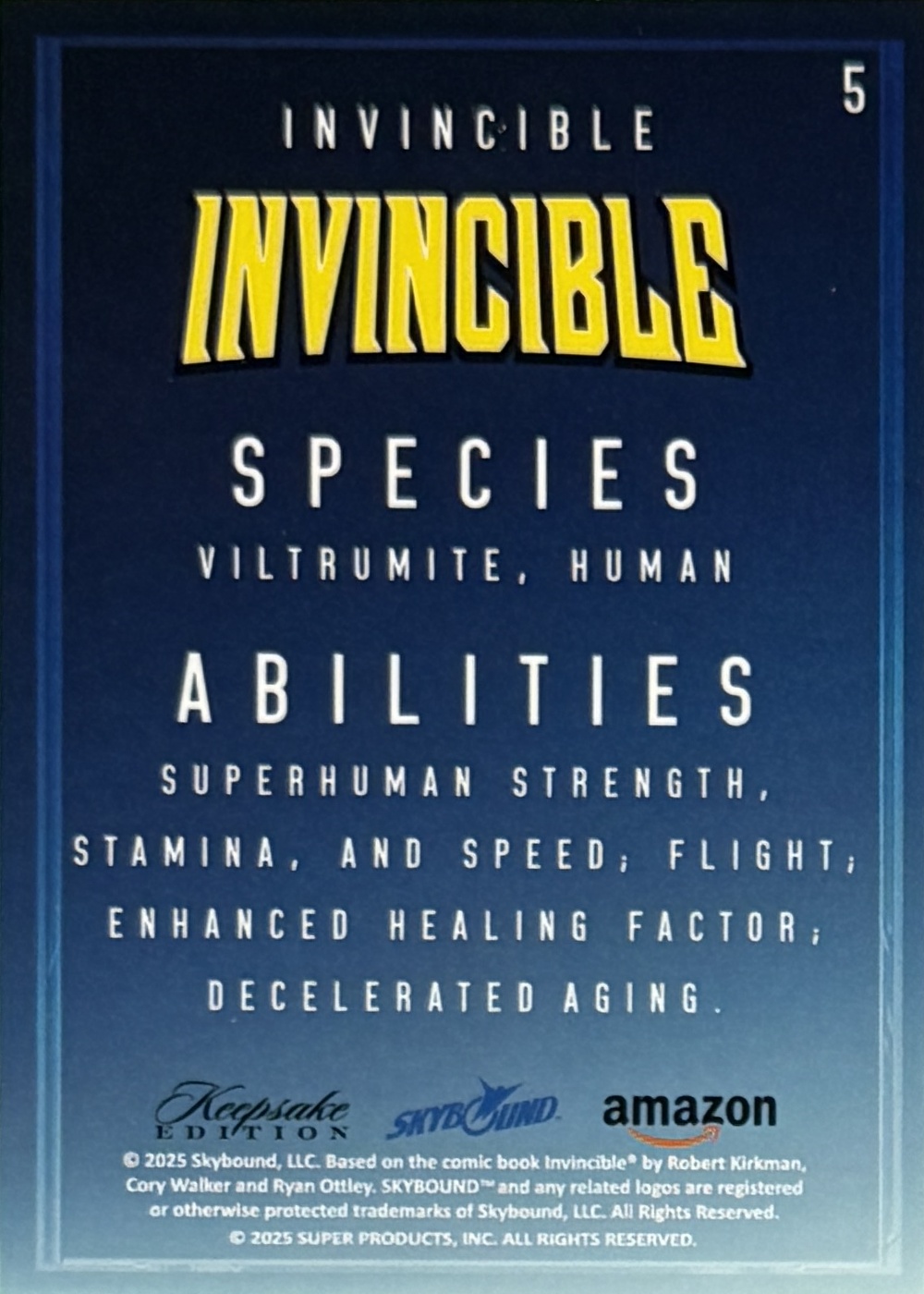 Invincible back artwork