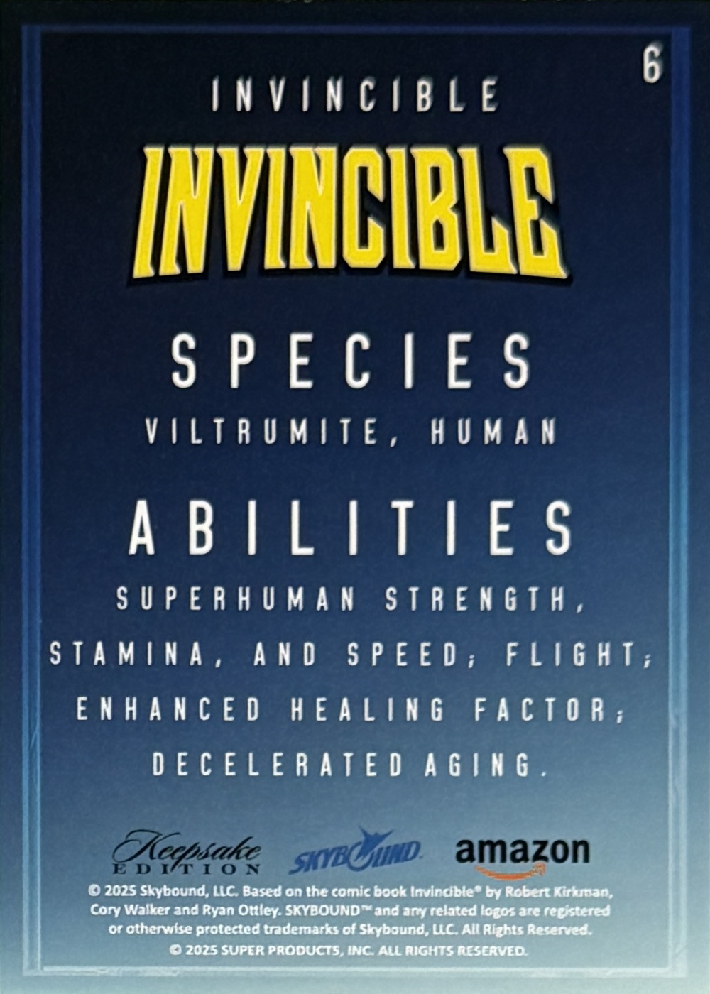Invincible back artwork