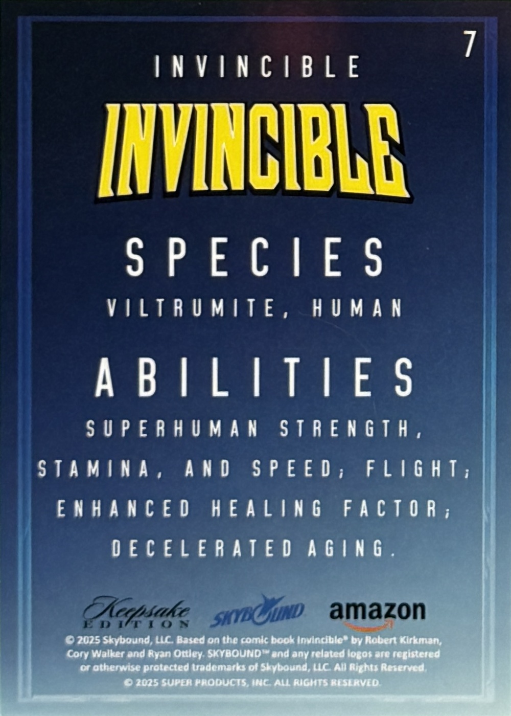Invincible back artwork