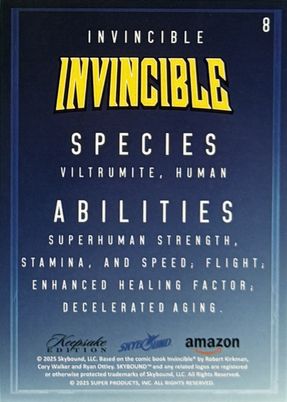 Invincible back artwork