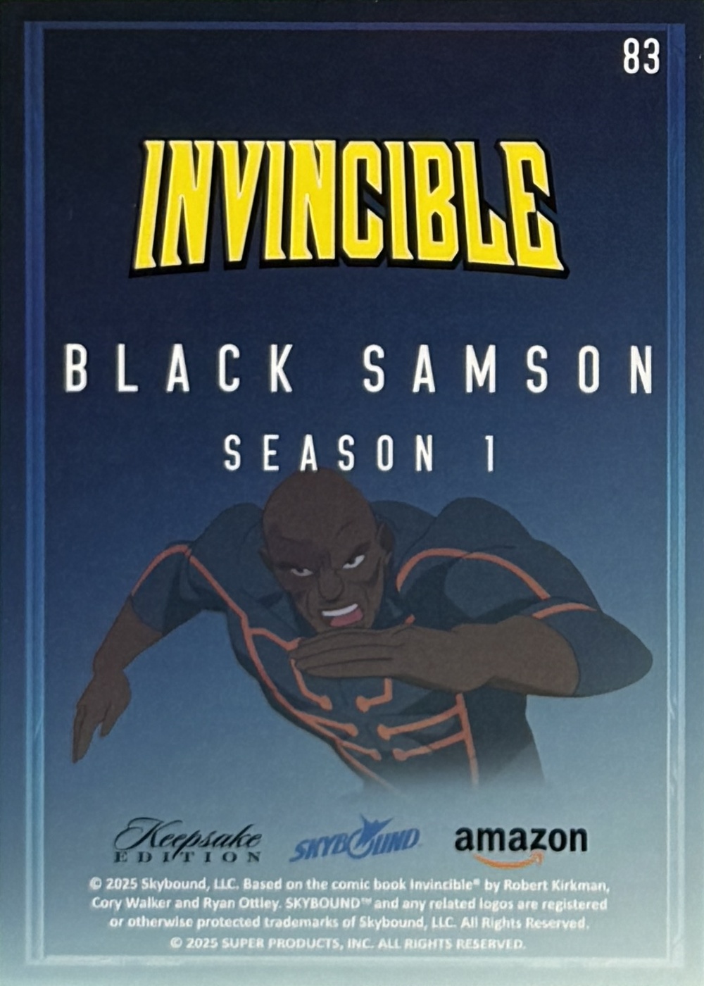 Black Samson back card image