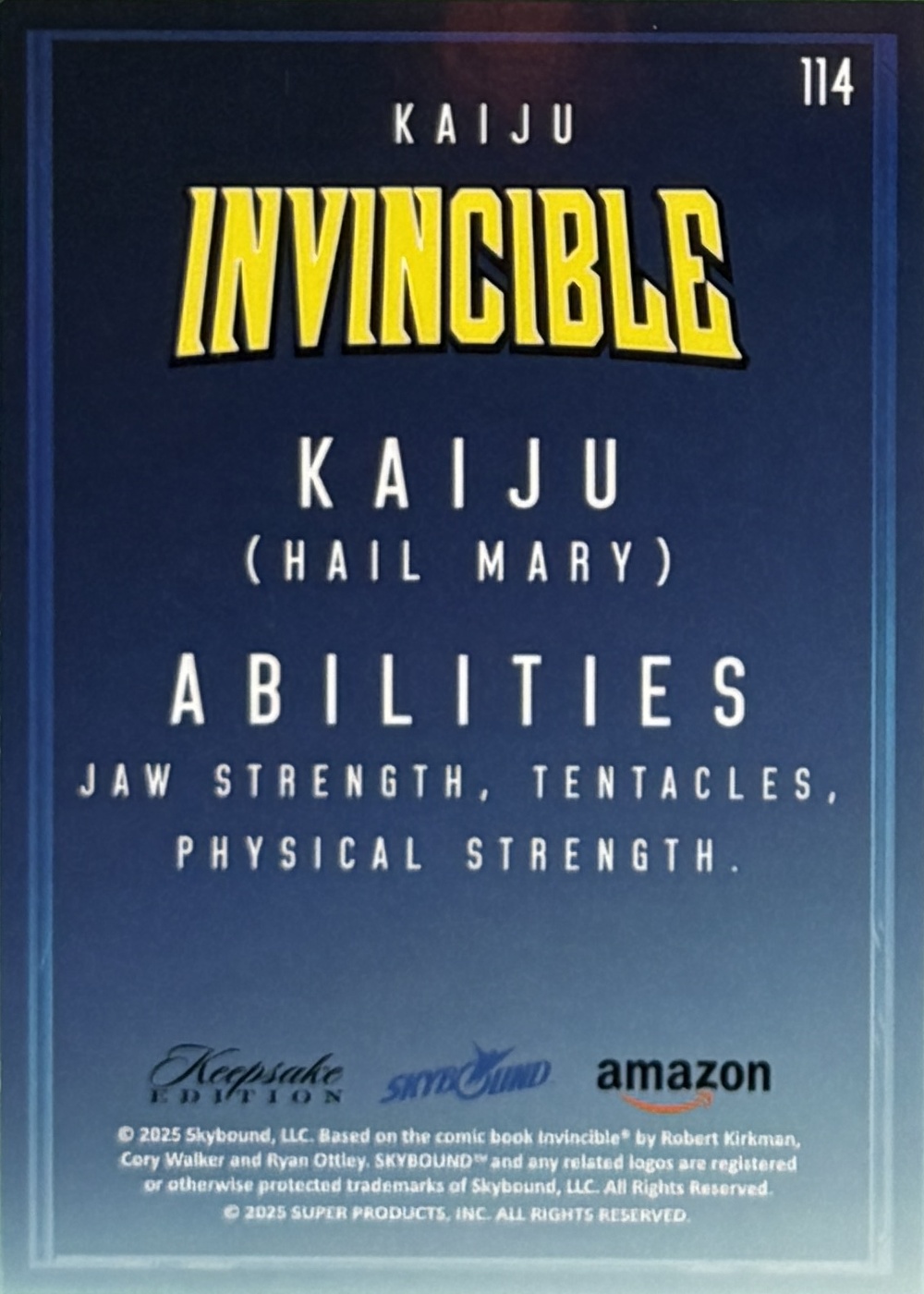 Kaiju back card image