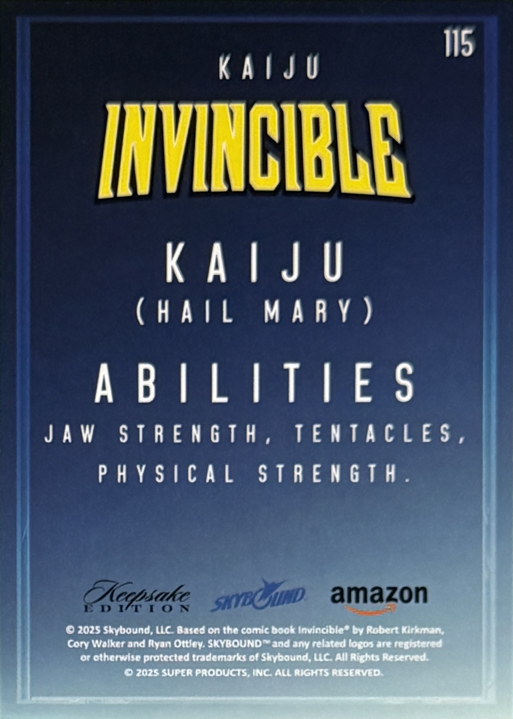 Kaiju back card image