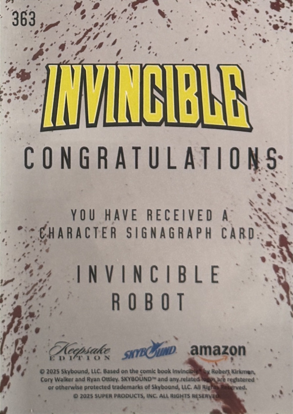 Invinvible/Robot back card image