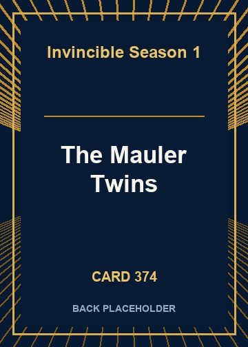 The Mauler Twins back card image