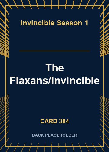 The Flaxans/Invincible back card image