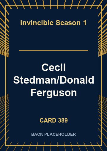 Cecil Stedman/Donald Ferguson back card image